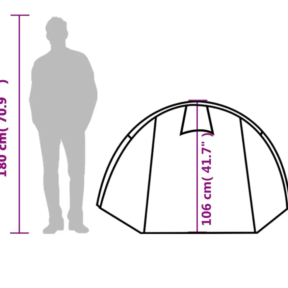 vidaXL Tunneltent 4-persoons waterdicht blauw