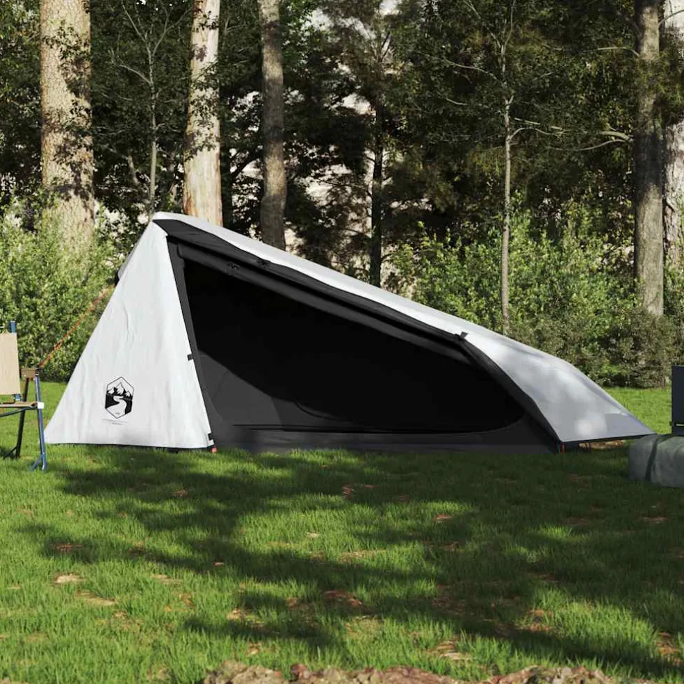vidaXL Tunneltent 1-persoons waterdicht verduisterend stof wit