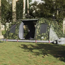 vidaXL Tunneltent 4-persoons waterdicht camouflage