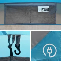 vidaXL Tunneltent 4-persoons waterdicht blauw