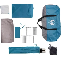 vidaXL Tunneltent 4-persoons waterdicht blauw