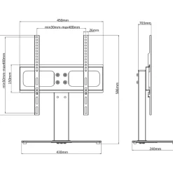 vidaXL Tv-beugel met basis 400x400 mm 23
