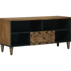 vidaXL TV-kast Bruin 100 x 33 x 46 cm Massief Mango Hout
