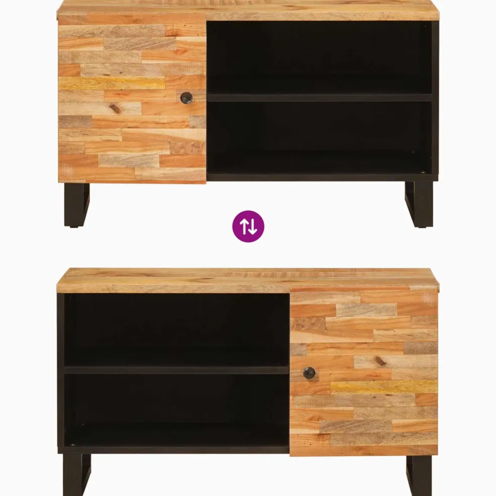 vidaXL TV-kast Bruin 80 x 33 x 46 cm Massief Mango Hout