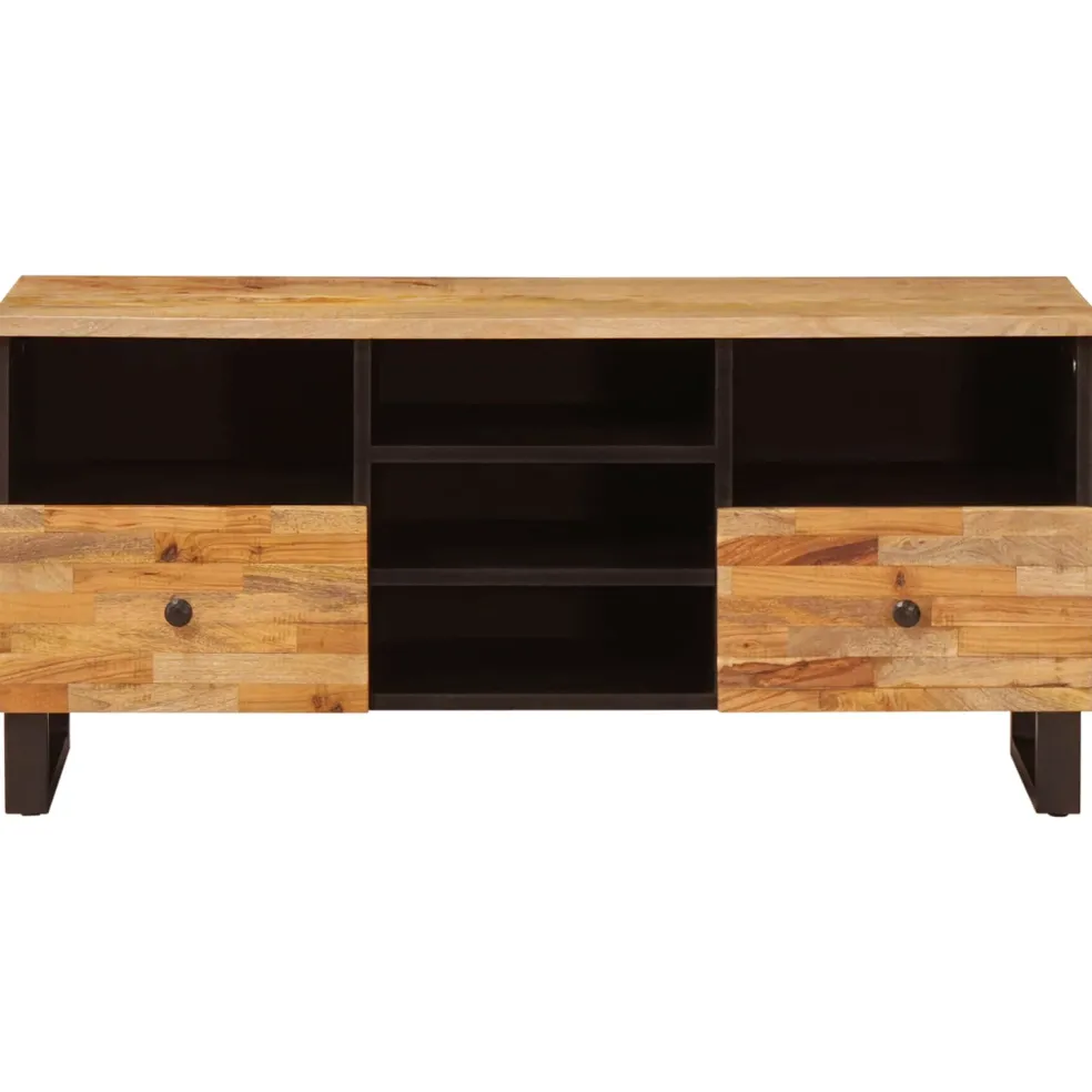 vidaXL TV-kast Corona Bruin 100 x 33 x 46 cm Massief Mango Hout