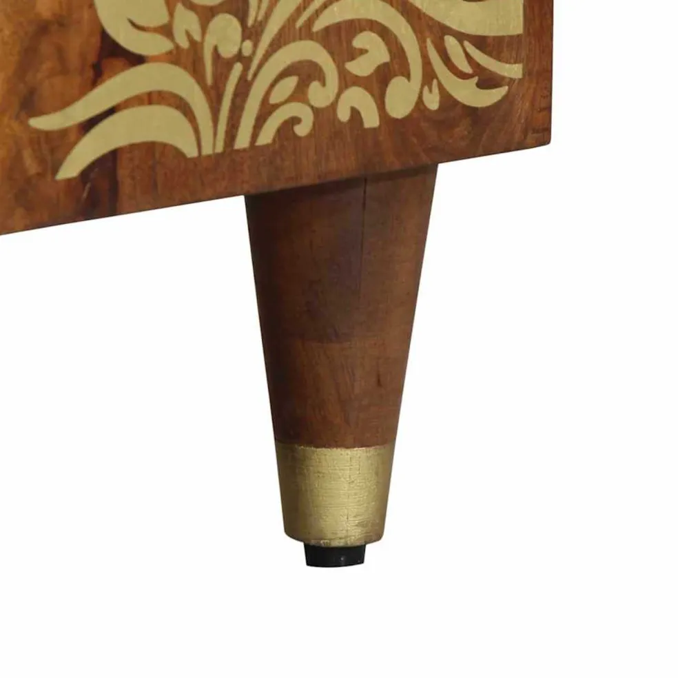 vidaXL TV-kast Honingbruin 105 x 33 x 46 cm Massief Mango Hout