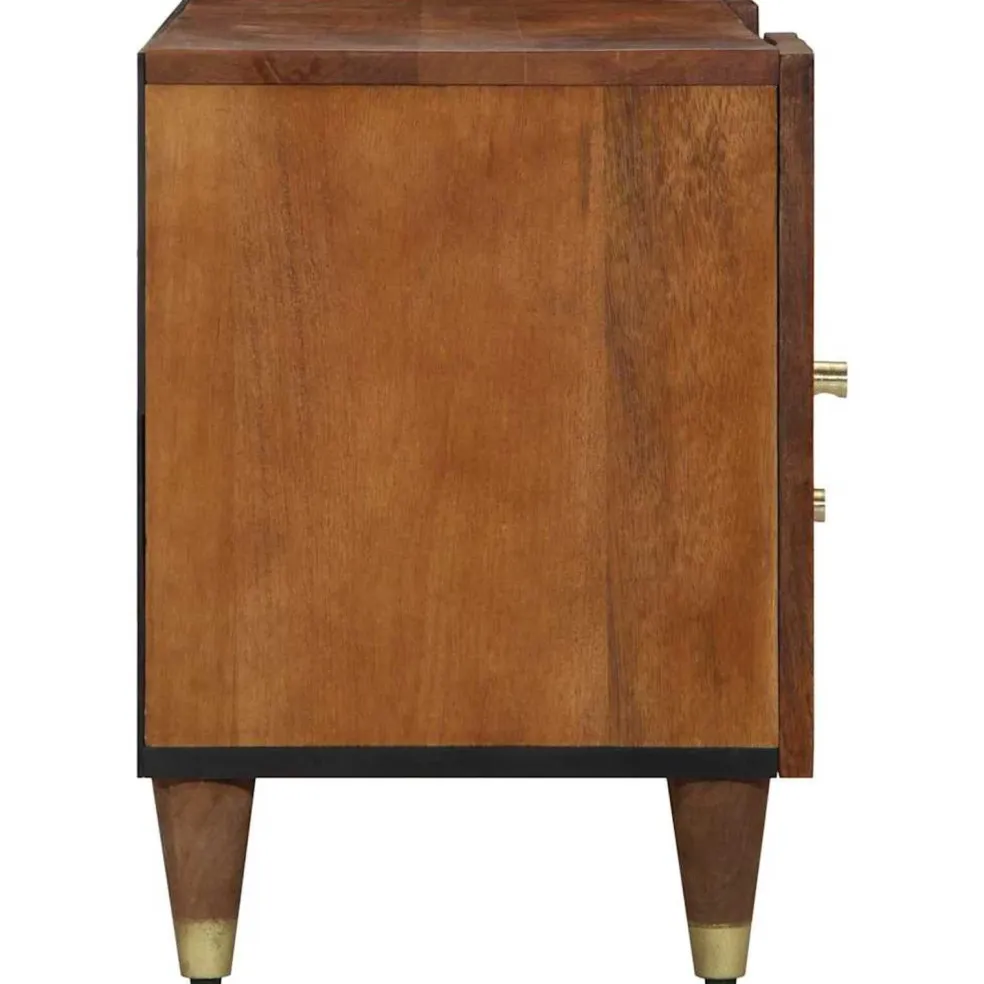 vidaXL TV-kast Honingbruin 105 x 33 x 46 cm Massief Mango Hout