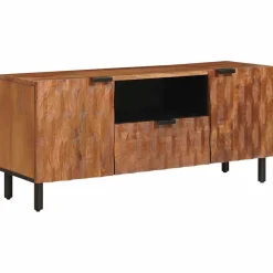 vidaXL TV-kast met lade Acacia Bruine Afwerking 105 x 33 x 46 cm