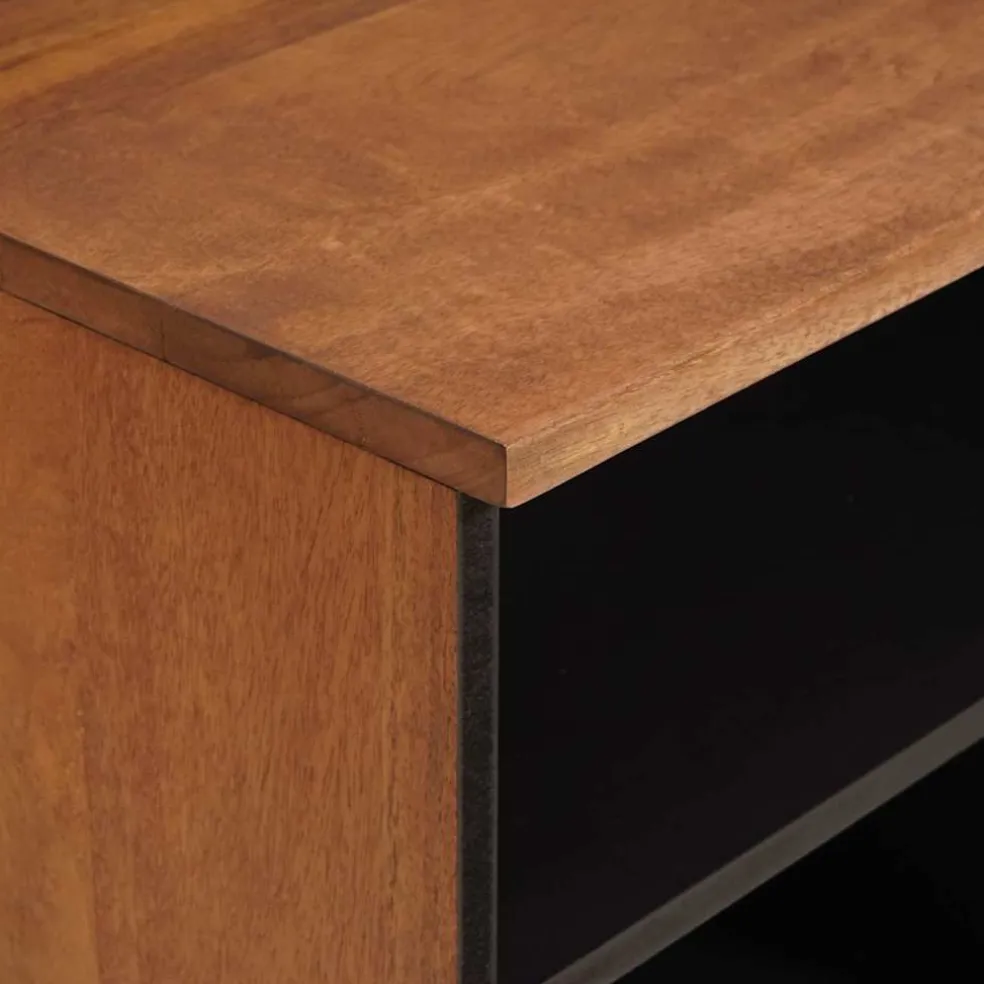 vidaXL TV-kast met lade Acacia Bruine Afwerking 100 x 33 x 46 cm