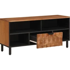 vidaXL TV-kast met lade Acacia Bruine Afwerking 100 x 33 x 46 cm