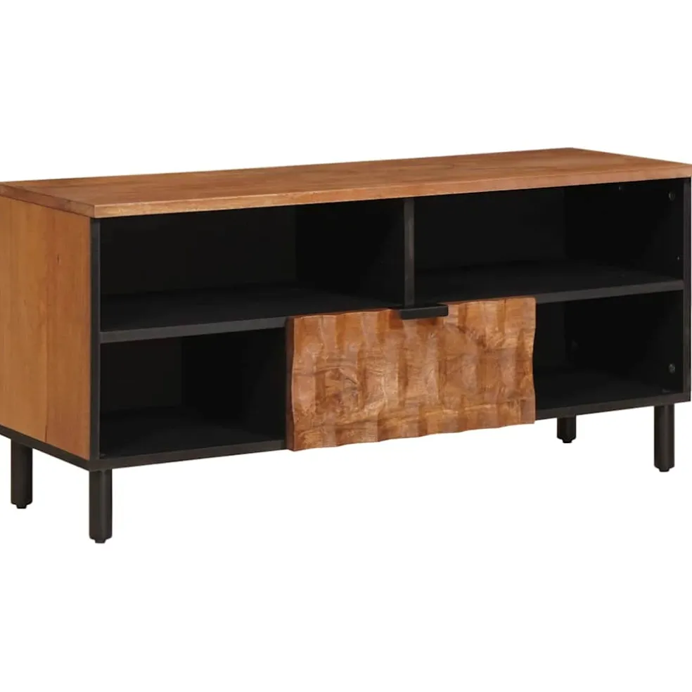 vidaXL TV-kast met lade Acacia Bruine Afwerking 100 x 33 x 46 cm
