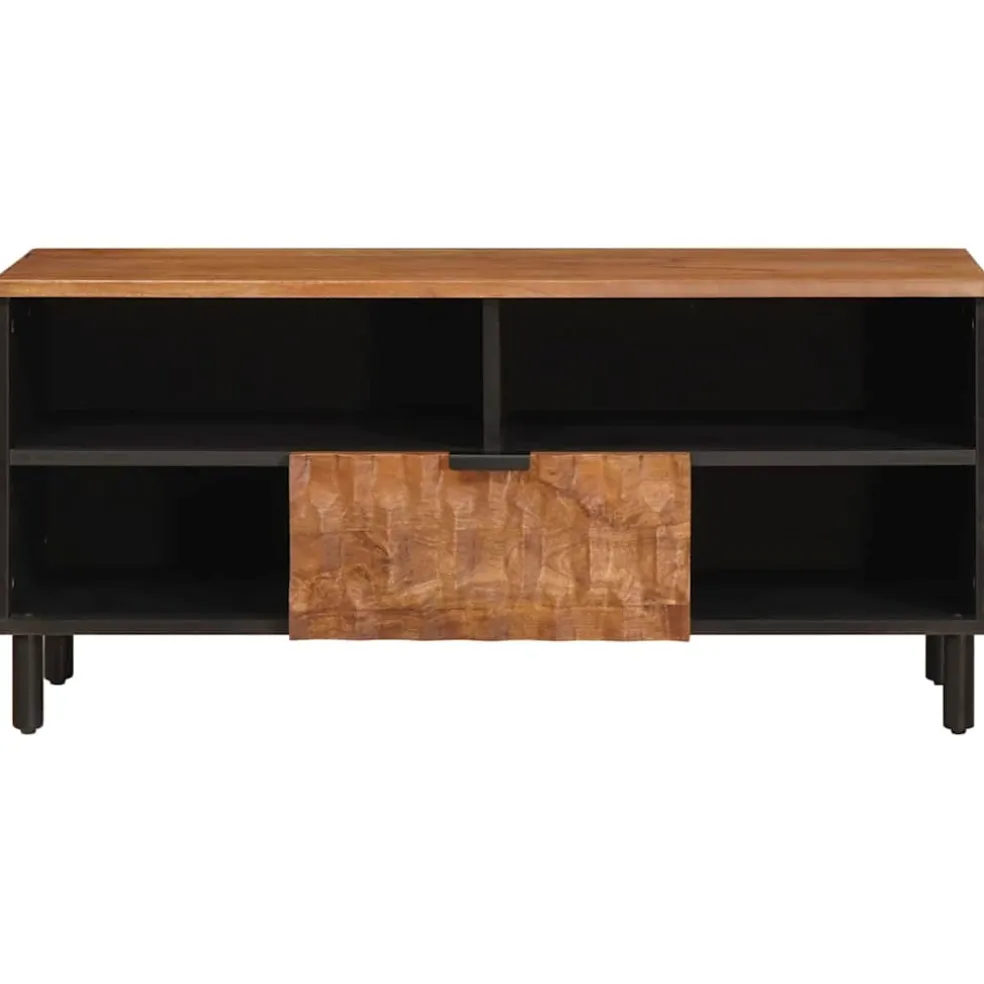 vidaXL TV-kast met lade Acacia Bruine Afwerking 100 x 33 x 46 cm