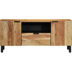 vidaXL TV-kast met lade Bruin 105 x 33 x 46 cm Massief Mango Hout