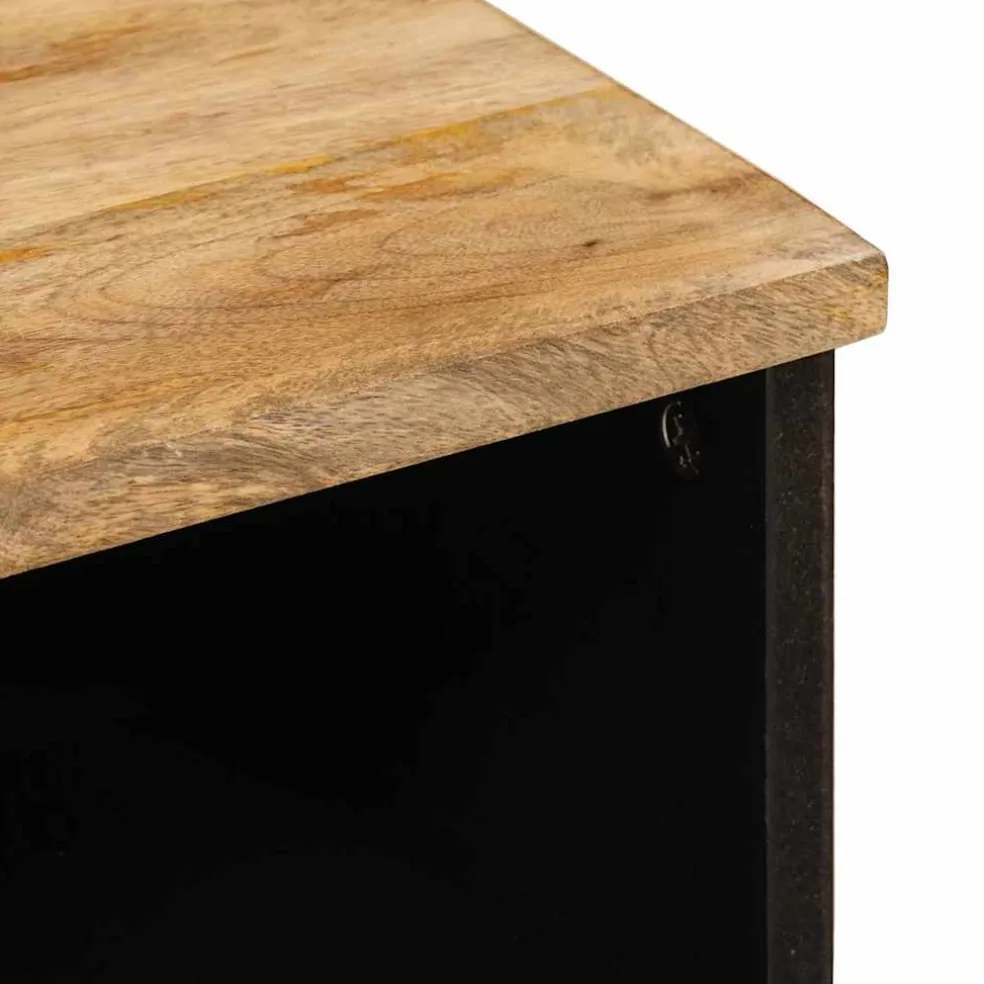 vidaXL TV-kast met lade Bruin 70 x 33 x 46 cm Massief Mango Hout
