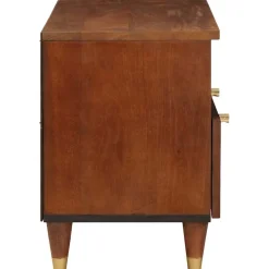 vidaXL TV-kast met lade Bruin 70 x 33,5 x 46 cm Massief Mango Hout