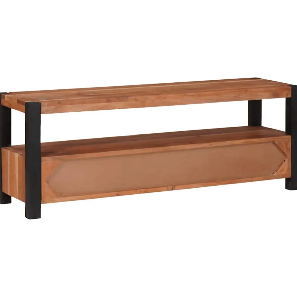 vidaXL TV-kast met lade Bruin 110 x 30 x 40 cm Massief acaciahout