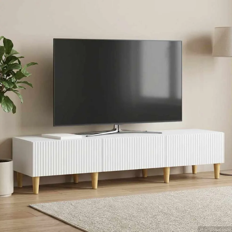 vidaXL TV-kast met lade Wit 147 x 34,5 x 30 cm Bewerkt hout
