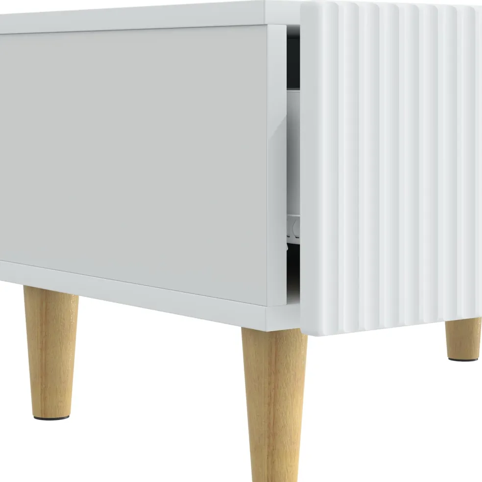 vidaXL TV-kast met lade Wit 147 x 34,5 x 30 cm Bewerkt hout