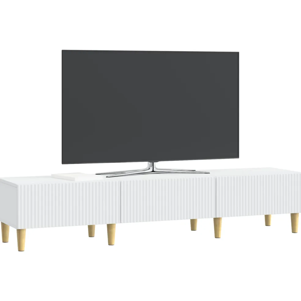 vidaXL TV-kast met lade Wit 147 x 34,5 x 30 cm Bewerkt hout