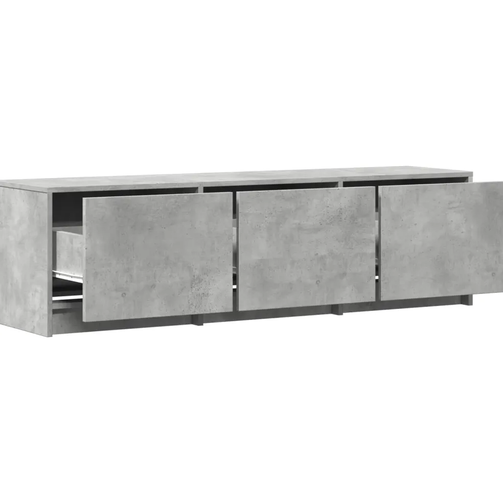 vidaXL TV-kast met LED 140x34x40 cm Betongrijs Geconstrueerd hout