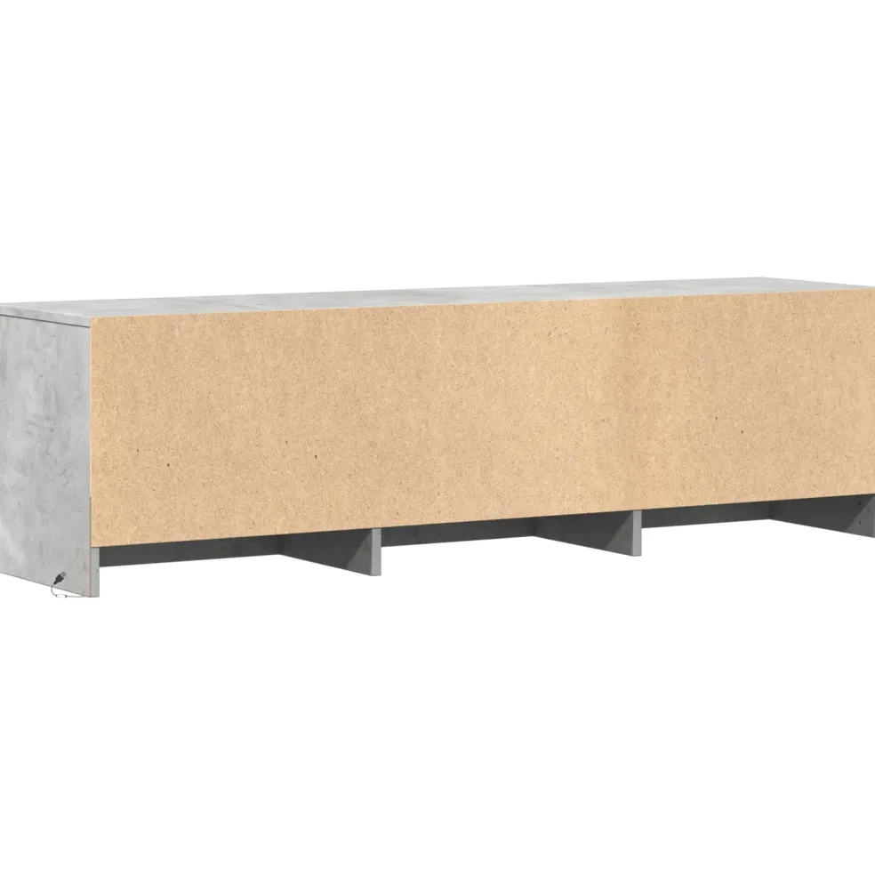 vidaXL TV-kast met LED 140x34x40 cm Betongrijs Geconstrueerd hout