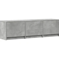 vidaXL TV-kast met LED 140x34x40 cm Betongrijs Geconstrueerd hout