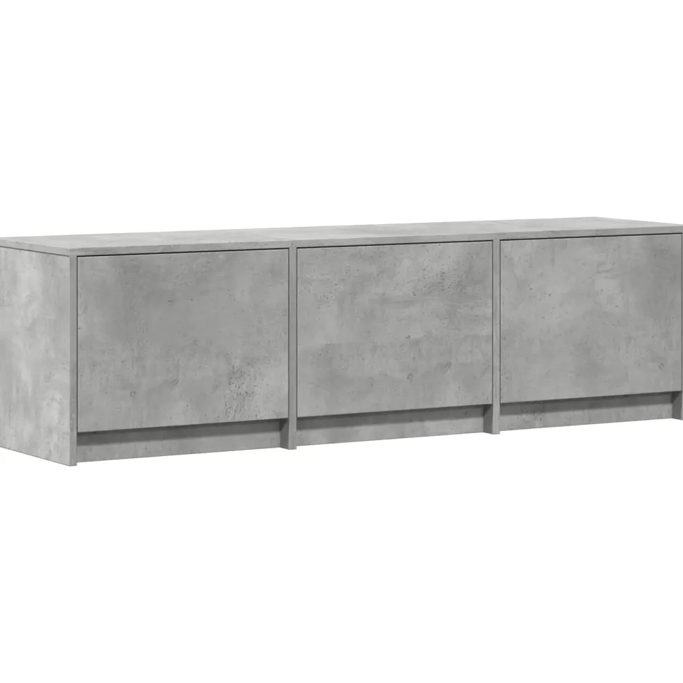vidaXL TV-kast met LED 140x34x40 cm Betongrijs Geconstrueerd hout