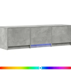 vidaXL TV-kast met LED 140x34x40 cm Betongrijs Geconstrueerd hout