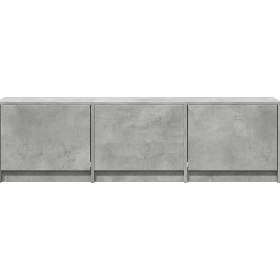 vidaXL TV-kast met LED 140x34x40 cm Betongrijs Geconstrueerd hout