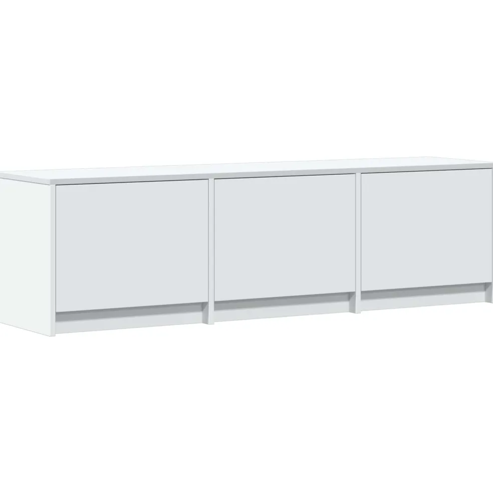 vidaXL TV-kast met LED 140 x 34 x 40 cm Wit Geconstrueerd hout