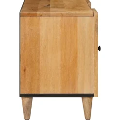 vidaXL TV-kast met plank Naturel 105 x 33 x 46 cm Massief Mango Hout