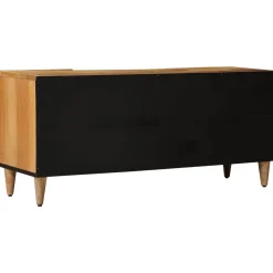 vidaXL TV-kast met plank Naturel 105 x 33 x 46 cm Massief Mango Hout
