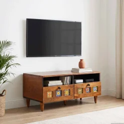 vidaXL TV-kast Walnotenhout 70 x 33 x 46 cm Massief Mango Hout