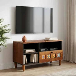 vidaXL TV-kast Walnotenhout 80 x 33 x 46 cm Massief Mango Hout