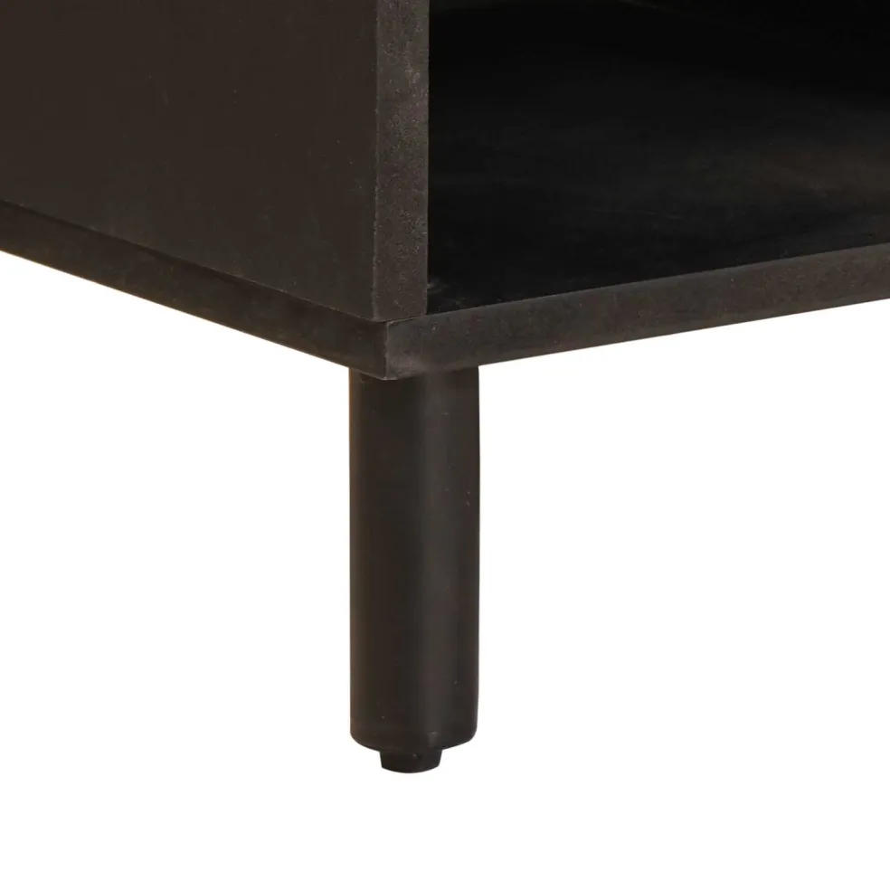 vidaXL TV-kast Witte Was Afwerking 100 x 33 x 46 cm Massief Mango Hout