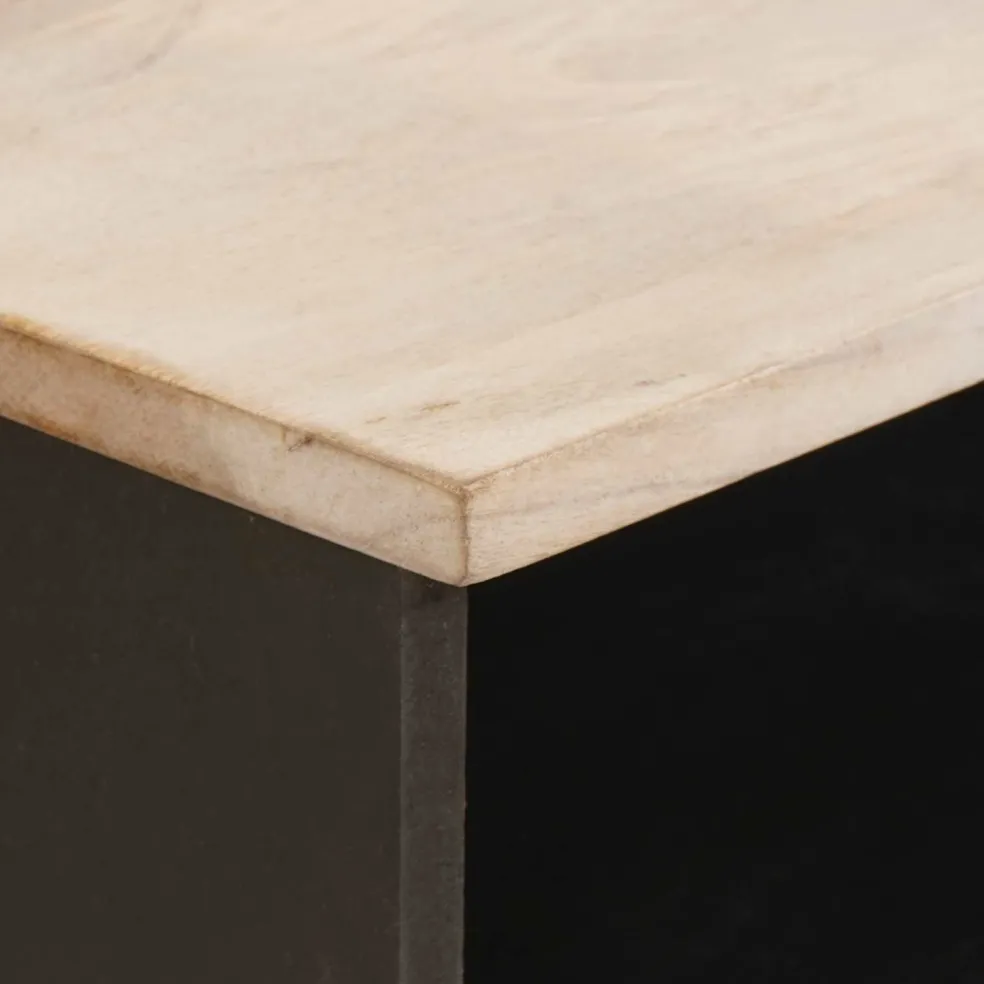 vidaXL TV-kast Witte Was Afwerking 100 x 33 x 46 cm Massief Mango Hout