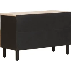 vidaXL TV-kast Witte Was Afwerking 70 x 33 x 46 cm Massief Mango Hout