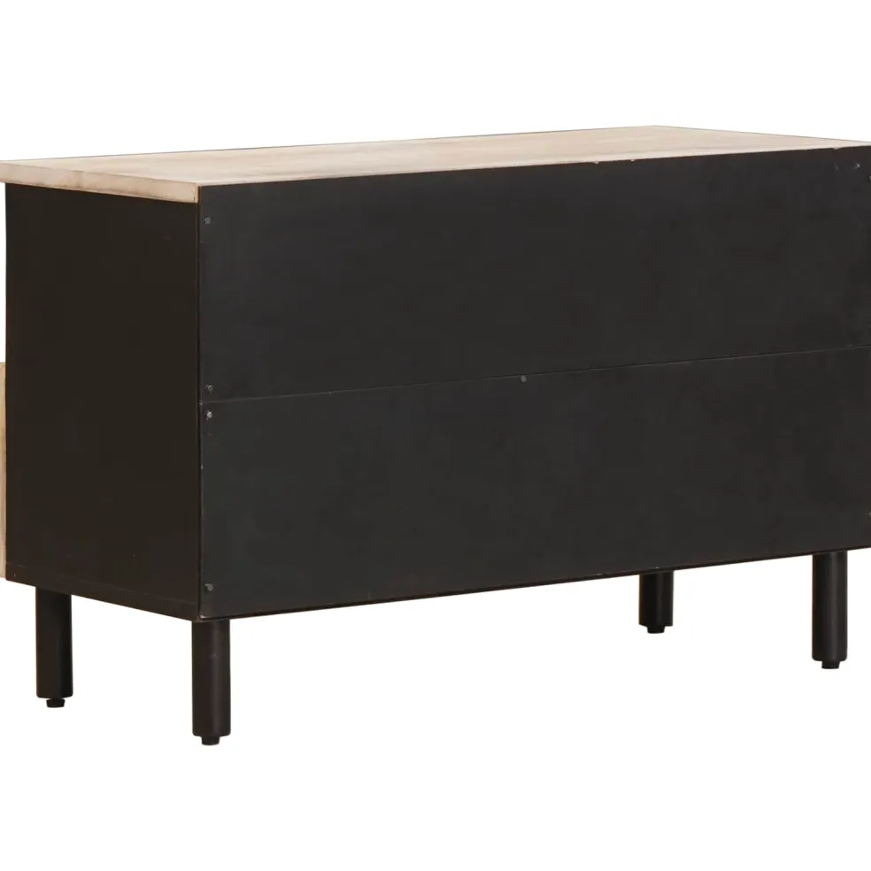 vidaXL TV-kast Witte Was Afwerking 70 x 33 x 46 cm Massief Mango Hout