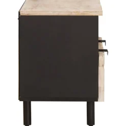 vidaXL TV-kast Witte Was Afwerking 70 x 33 x 46 cm Massief Mango Hout