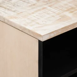 vidaXL TV-kast Wit 80 x 33,5 x 46 cm Massief Mango Hout