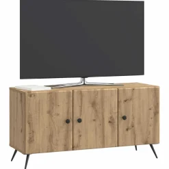 vidaXL TV-kast 99 x 34,5 x 50 cm Artisanaal eiken Bewerkt hout