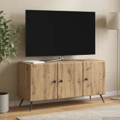vidaXL TV-kast 99 x 34,5 x 50 cm Artisanaal eiken Bewerkt hout