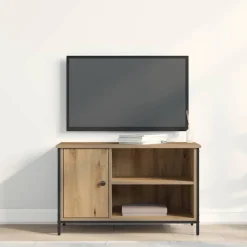 vidaXL TV-kast 80 x 40 x 50 cm artisanaal eikenkleurig Bewerkt hout