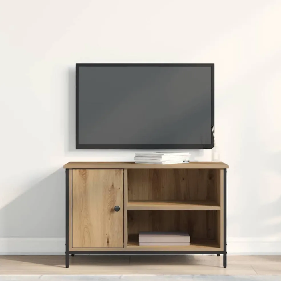 vidaXL TV-kast 80 x 40 x 50 cm artisanaal eikenkleurig Bewerkt hout