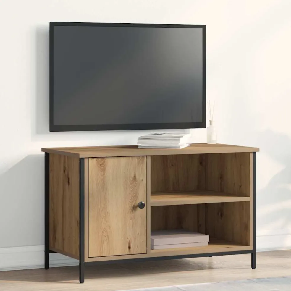 vidaXL TV-kast 80 x 40 x 50 cm artisanaal eikenkleurig Bewerkt hout