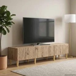 vidaXL TV-kast 147 x 34,5 x 30 cm Artisanaal eiken Bewerkt hout