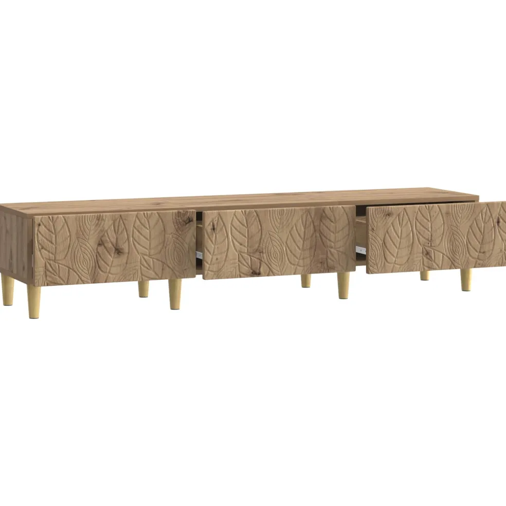 vidaXL TV-kast 147 x 34,5 x 30 cm Artisanaal eiken Bewerkt hout