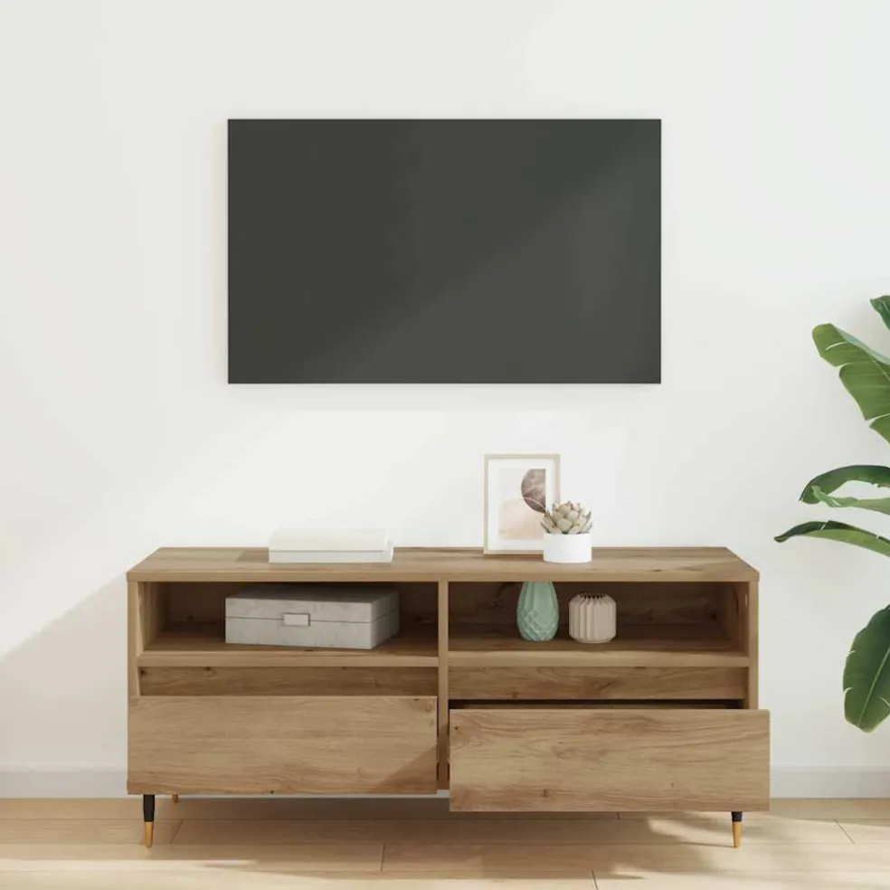 vidaXL TV-kast 100 x 34,5 x 44,5 cm Artisan Eiken