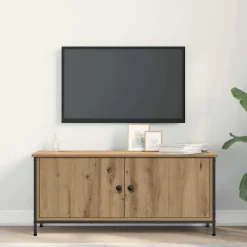 vidaXL TV-kast 100 x 35 x 45 cm Artisan Eiken Bewerkt hout