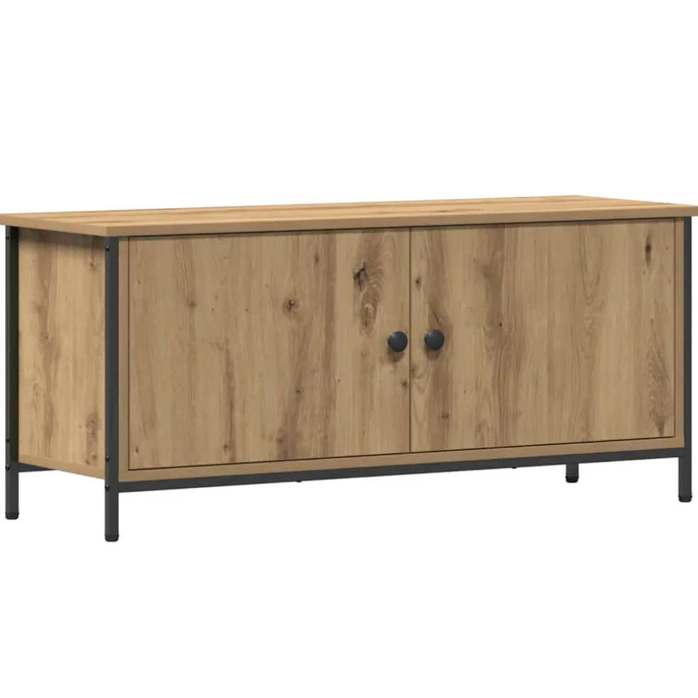 vidaXL TV-kast 100 x 35 x 45 cm Artisan Eiken Bewerkt hout